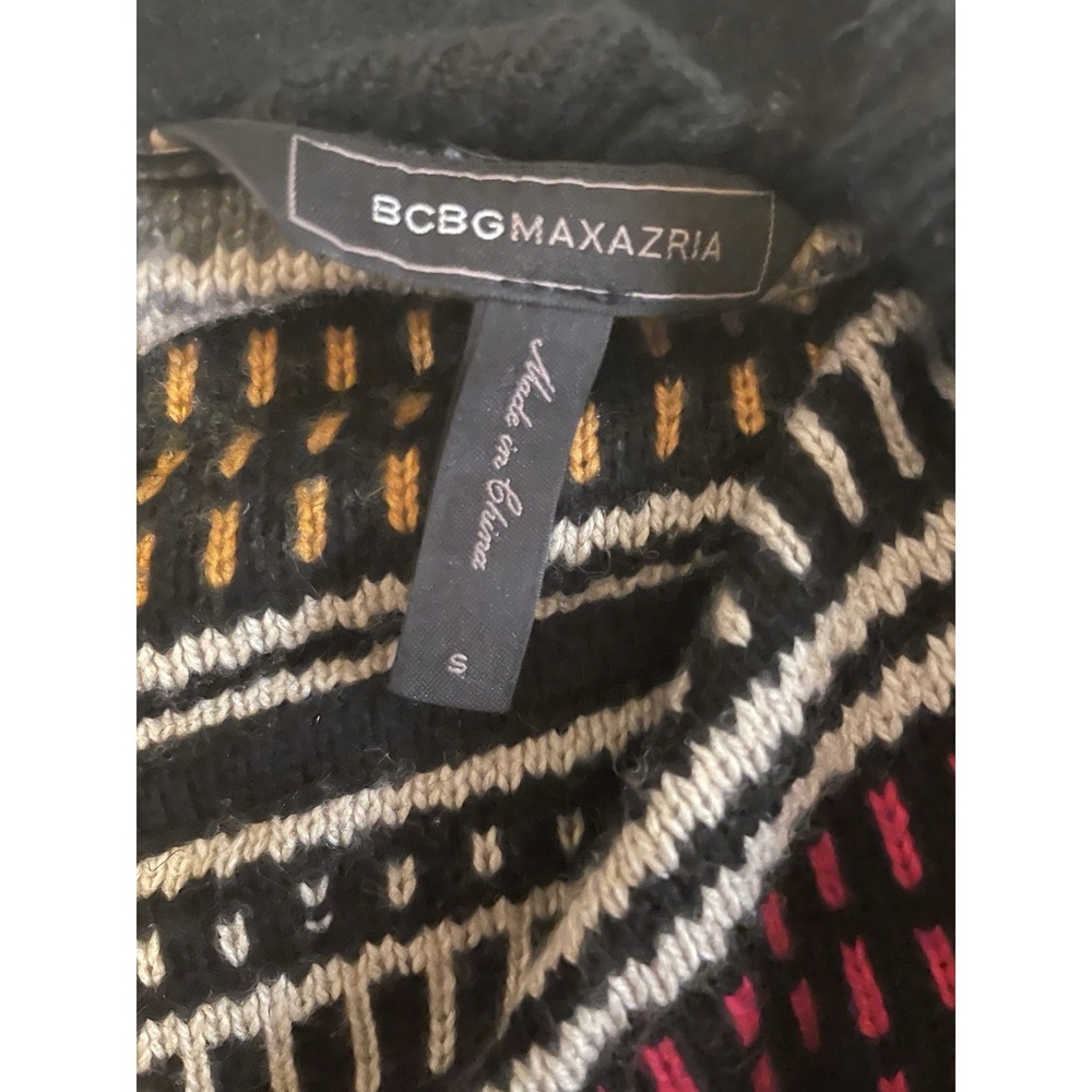 Bcbg Maxazria Cardigan Lambswool Cashmere Pockets Slouchy Oversized Sweater S - Picture 3 of 3